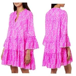 Juliet Dunn | NWT Flare Sleeve Mini Dress in Fuchsia - Size Medium